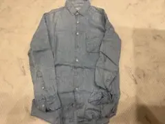 ユニクロ デニム長袖シャツ Mサイズ ライトブルー