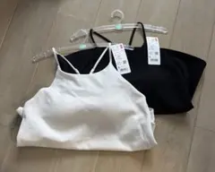 【新品】UNIQLOクレープジャージーブラキャミソール　2色セット