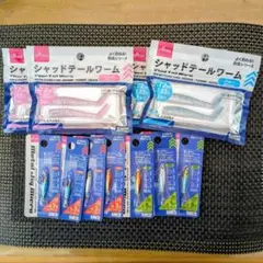 ★新品　即購入OK★　【11点セット】メタルジグマイクロ　シャッドテールワームのサムネイル