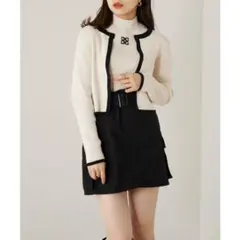 Chico アイボリー　半袖andカーディガン