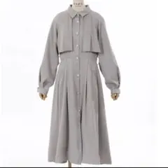 axes femme アクシーズファム 後レースアップトレンチコート グレーのサムネイル