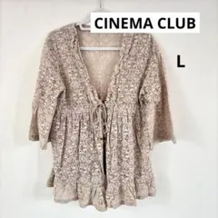 【L】CINEMA CLUB 総レースカーディガン七分袖　ハニーズのサムネイル