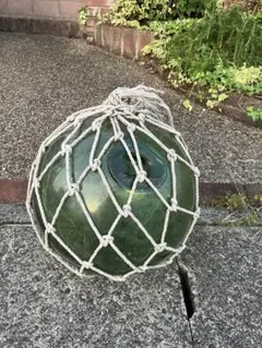 手渡しのみ　浮玉 ガラス玉　直径約35cm 漁業者　海の浮き球　お庭ディスプレイ