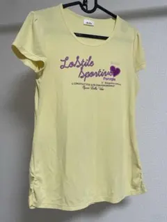 丈長め ellesse テニスウェア Tシャツ イエロー Mサイズのサムネイル