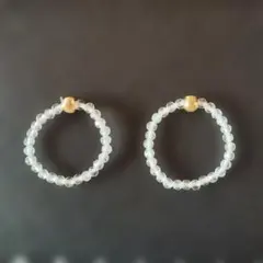 水晶　ゴム製リング2個セット