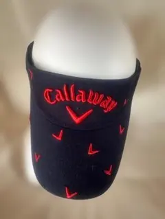 Callaway 黒 バイザー 赤刺繍