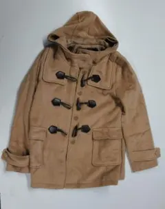 【6-2】　　ベージュ ダッフルコート フード付き