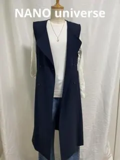 NANO universe ネイビー ダブルブレスト ベスト フリーサイズ