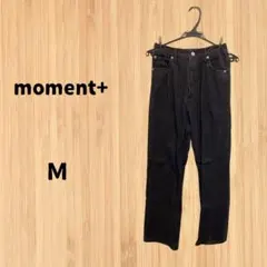 moment+ デニムジーンズ ブラック系 M 古着