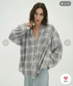 clane 2WAY OVER OMBRE CHECK SHIRTS