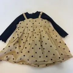 branshes ドット柄 ジャンパースカート 90