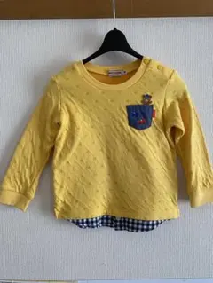 ミキハウス 長袖 ロンT 90cm イエロー