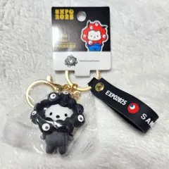 ミャクミャク ポチャッコ なりきり立体マスコット キーホルダー 黒 会場限定