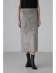 【2回着用】ADORE アドーア スパークルラメニットスカート サイズ38