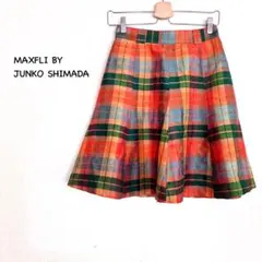 マックスフライ バイ ジュンコシマダ シルクフレアスカート ゴルフ チェック Lのサムネイル