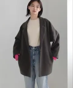 LOWRYS FARM ウーリーテックユルジャケットグレー