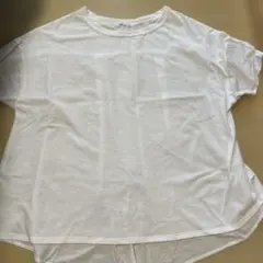 ホワイト 半袖 Tシャツ ゆったりシルエットのサムネイル
