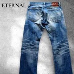ETERNAL デニム　ダメージ加工　ヴィンテージ加工　ヒゲ　32