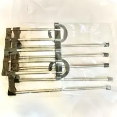 ステンレス製 多機能スラックスハンガー ２本セット