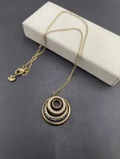 Swarovski ブラックスワン ネックレス メレダイヤ ブランド刻印 正規品 