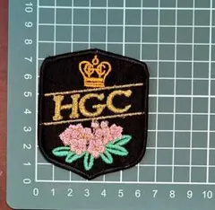 HGC ゴルフクラブ　ロゴ 刺繍 ワッペン 盾型