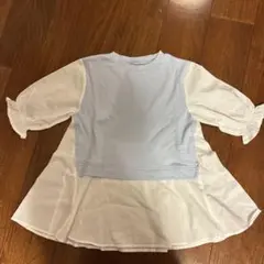 Tシャツ 150サイズ 水色と白のサムネイル