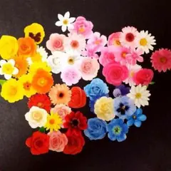 大人気☆50枚‼︎フラワー フレークシール お花 即完売のため再々再入荷♡