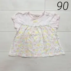 クーラクール 夏 90 フラワー柄Tシャツ ピンクのサムネイル