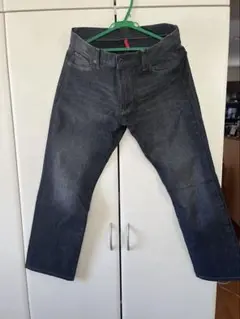 美品☆ユニクロUNIQLOダークブルー ストレートレッグデニム 32(82cm)