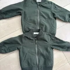 CORNHOUSE MA-1 ジャケット 80サイズ オリーブグリーン双子お揃い