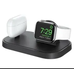 2in1 充電スタンド Apple Watch・AirPods対応 ブラック