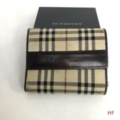 Burberry バーバリー ノバチェック レザー 三つ折り財布 コンパクト財布のサムネイル