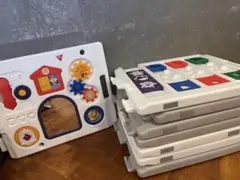 送料込み日本育児ベビーサークルグレー8枚セット