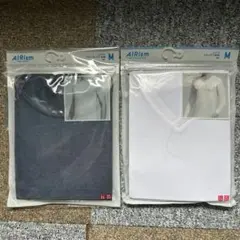 エアリズム Mサイズ ダークグレー・ホワイト 2枚セット