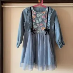 SHEIN 刺繍入りチュールワンピース 130