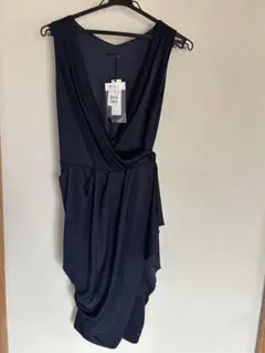 【新品】メトリーゼ ヤマダヤ　ドレープワンピース ネイビー 結婚式 定価2.3万