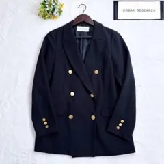 《美品》URBAN RESEARCH ダブルブレストブレザージャケット 紺色 M