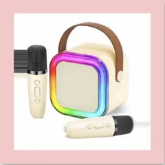 Bluetooth5.3 スピーカー ワイヤレス マイク 2本 カラオケ家庭用