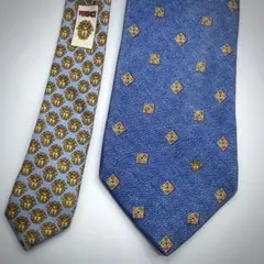VERSACE ヴェルサーチ ネクタイ メデューサ ブルー イエロー