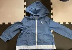 familiar フード付き青ドットジャケット　110