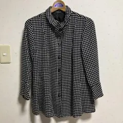 チェック柄ボタン付きジャケットM／Ｌサイズ