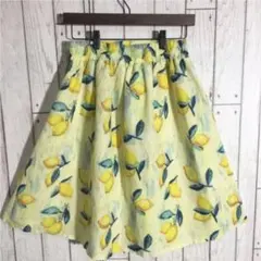 グラニフ graniph レモン柄 スカート 膝丈 夏のサムネイル