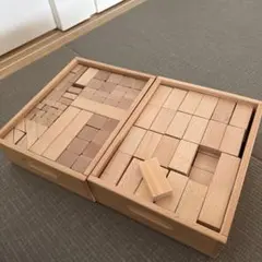 フレーベル積み木 (小)とウールレンガ積み木 2つセット デュシマ社 フレーベル積み木 (小)とウールレンガ積み木 2つセット デュシマ社
