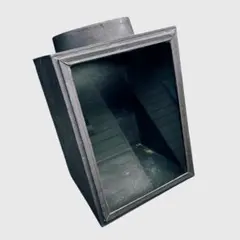 ブリキ 一斗 缶 ガラス 窓 店舗 什器 収納 ディスプレイ ケース ビンテージのサムネイル
