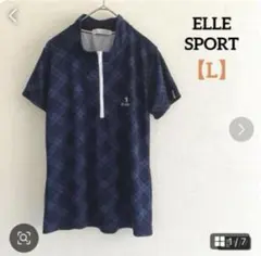 【ELLE SPORT】エル スポーツ 半袖 Tシャツ ポロシャツ チェック柄のサムネイル