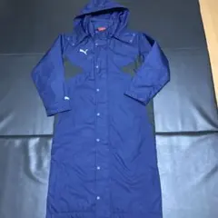 【PUMA】フード付き ベンチコート 140 ネイビー