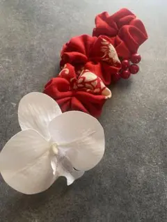 七五三　髪飾り　ヘッドドレス　着物リメイク　アンティーク　ハーフ成人式