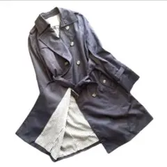 ロペピクニック　トレンチコート ネイビー ストライプ M 38 春アウター 通勤