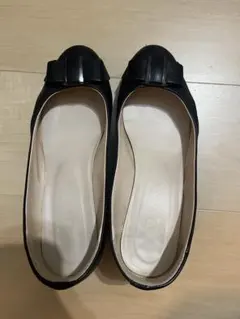 【専用】リボン付き黒フラットシューズ