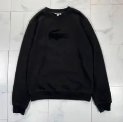 LACOSTE ラコステ クルーネック ブラックトレーナー US S